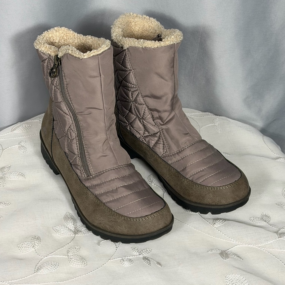 JBU by Jambu Boots Womens Free Bird Ankle Winter Booties Rain B1FRB54 Taupe 8 M